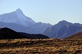 Le San Lorenzo vu, en fin d'après-midi, de l'estancia Menelik argentine,patagonie,province de santa cruz,san lorenzo,estancia menelik 