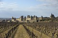 Vue sur les remparts, la basilique Saint-Nazaire et le château comtal. aude,pays cathare,carcassonne,remparts 