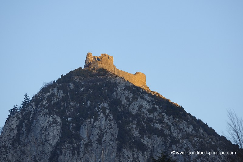 Coucher de soleil sur Montségur